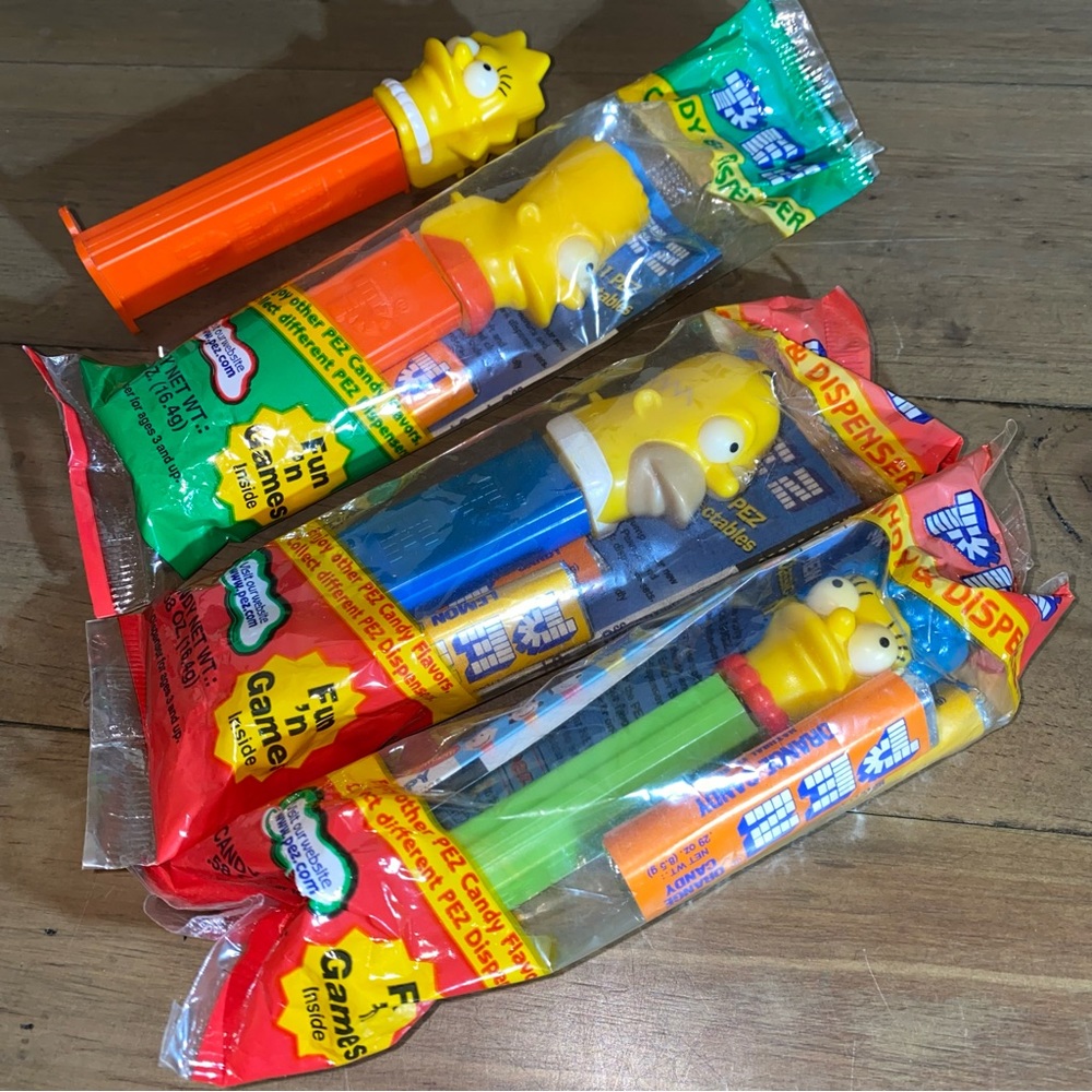 Vintage The Simpsons Pez Candy Dispenser 90s The Family Set Of 4 Bart Lisa Homer
